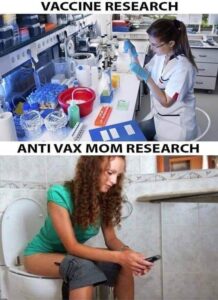 Vaccine research vs. anti vax research